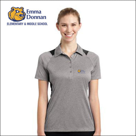 Emma LST665 Sport-Tek® Ladies Heather Colorblock Contender™ Polo
