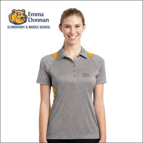 Emma LST665 Sport-Tek® Ladies Heather Colorblock Contender™ Polo