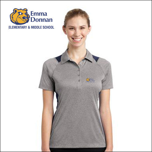 Emma LST665 Sport-Tek® Ladies Heather Colorblock Contender™ Polo