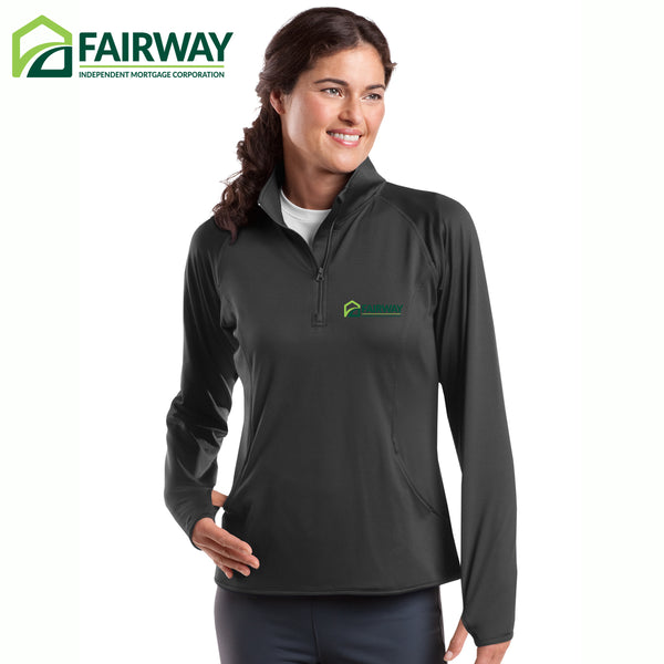 Fairway - LST850 Sport-Tek® Ladies Sport-Wick® Stretch 1/2-Zip Pullover