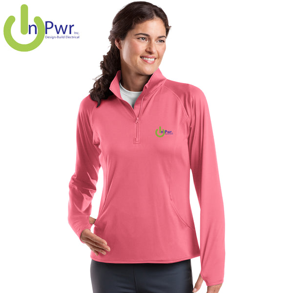 InPwr - LST850 Sport-Tek® Ladies Sport-Wick® Stretch 1/2-Zip Pullover
