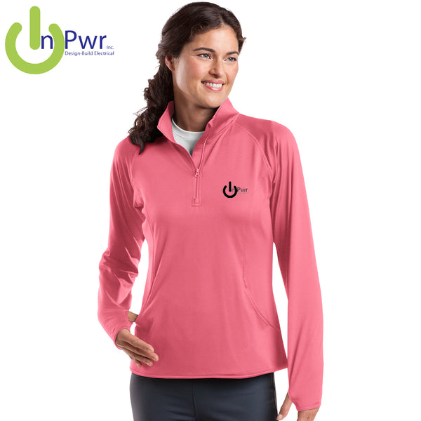 InPwr - LST850 Sport-Tek® Ladies Sport-Wick® Stretch 1/2-Zip Pullover