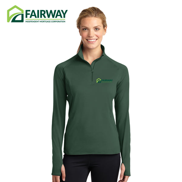 Fairway - LST850 Sport-Tek® Ladies Sport-Wick® Stretch 1/2-Zip Pullover