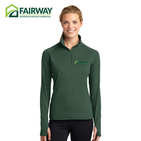Fairway - LST850 Sport-Tek® Ladies Sport-Wick® Stretch 1/2-Zip Pullover