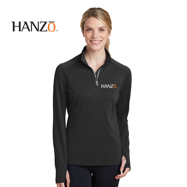 Hanzo - LST860 Sport-Tek® Ladies Sport-Wick® Textured 1/4-Zip Pullover