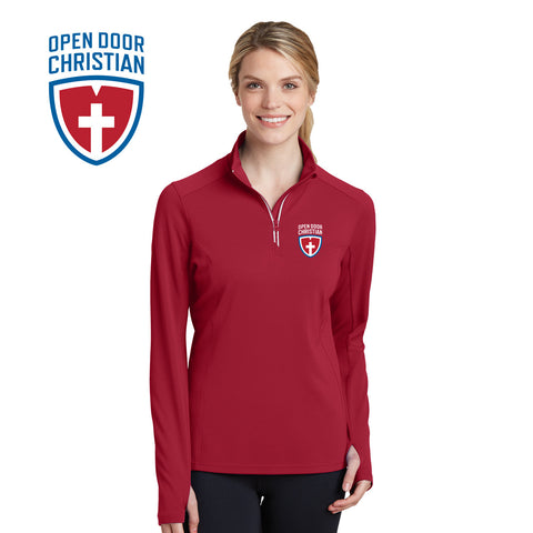 Open Door - LST860 Sport-Tek® Ladies Sport-Wick® Textured 1/4-Zip Pullover