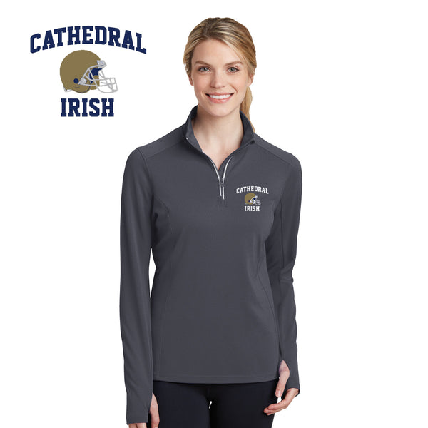 Cathedral - LST860 Sport-Tek® Ladies Sport-Wick® Textured 1/4-Zip Pullover