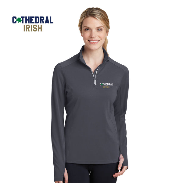 Cathedral - LST860 Sport-Tek® Ladies Sport-Wick® Textured 1/4-Zip Pullover