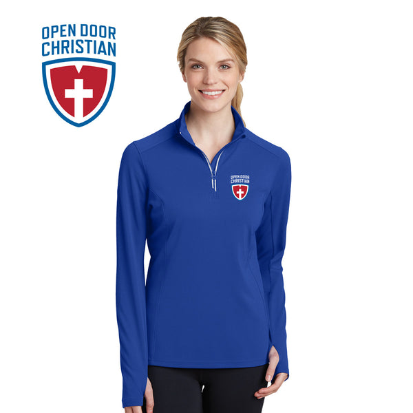 Open Door - LST860 Sport-Tek® Ladies Sport-Wick® Textured 1/4-Zip Pullover