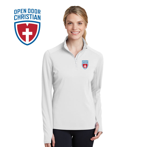 Open Door - LST860 Sport-Tek® Ladies Sport-Wick® Textured 1/4-Zip Pullover
