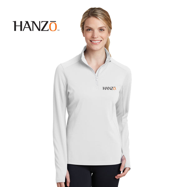 Hanzo - LST860 Sport-Tek® Ladies Sport-Wick® Textured 1/4-Zip Pullover