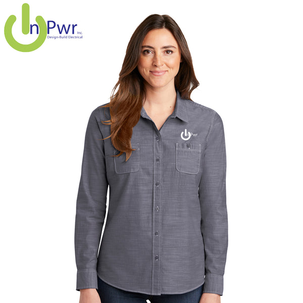InPwr - LW380 Port Authority® Ladies Slub Chambray Shirt