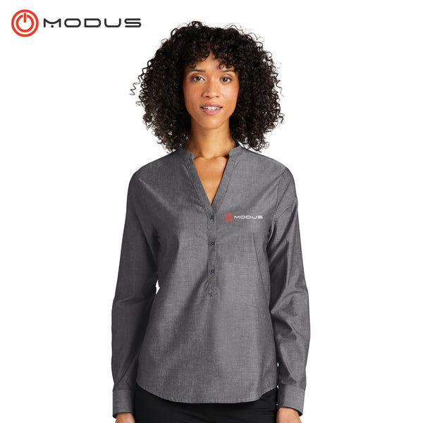 Modus - LW382 Port Authority® Ladies Long Sleeve Chambray Easy Care Shirt