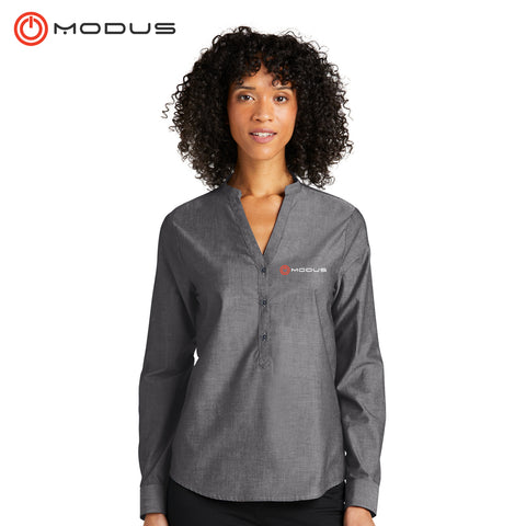 Modus - LW382 Port Authority® Ladies Long Sleeve Chambray Easy Care Shirt