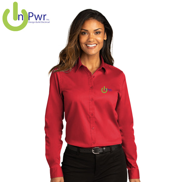 InPwr - LW808 Port Authority® Ladies Long Sleeve SuperPro React ™