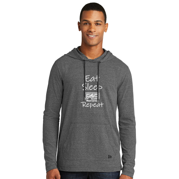 F45 - NEA131 New Era® Tri-Blend Performance Pullover Hoodie Tee