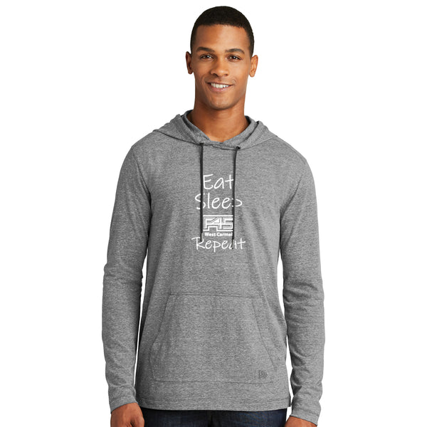 F45 - NEA131 New Era® Tri-Blend Performance Pullover Hoodie Tee