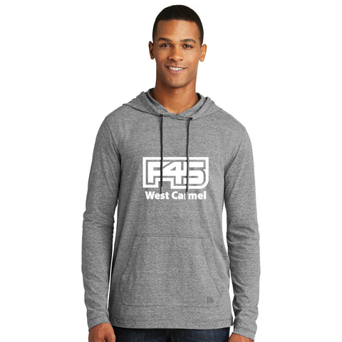 F45 - NEA131 New Era® Tri-Blend Performance Pullover Hoodie Tee
