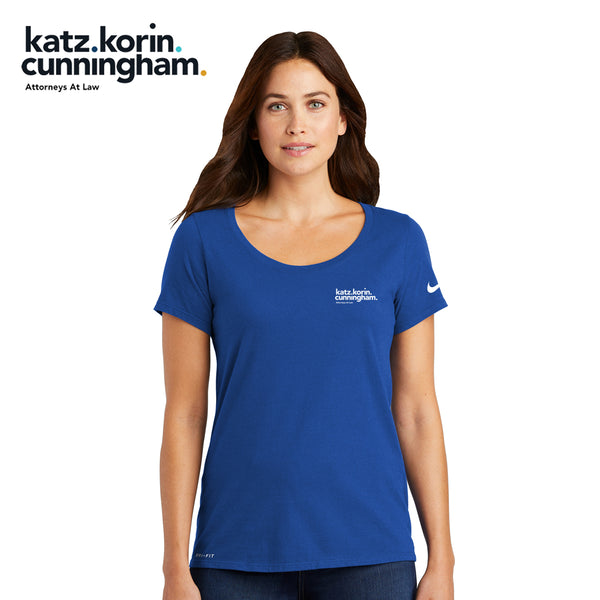 KKC - NKBQ5234 Nike Ladies Dri-FIT Cotton/Poly Scoop Neck Tee