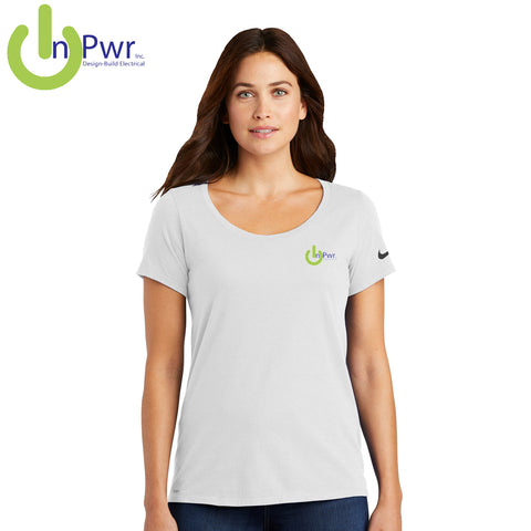 InPwr - NKBQ5234 Nike Ladies Dri-FIT Cotton/Poly Scoop Neck Tee