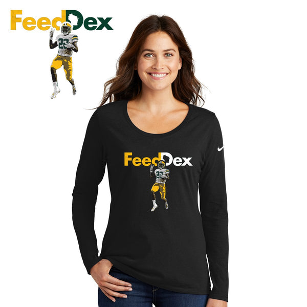 FeedDex - NKBQ5235 Nike Ladies Core Cotton Long Sleeve Scoop Neck Tee (3)