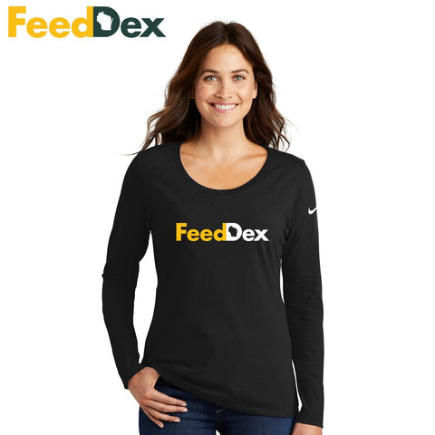 FeedDex - NKBQ5235 Nike Ladies Core Cotton Long Sleeve Scoop Neck Tee (4)