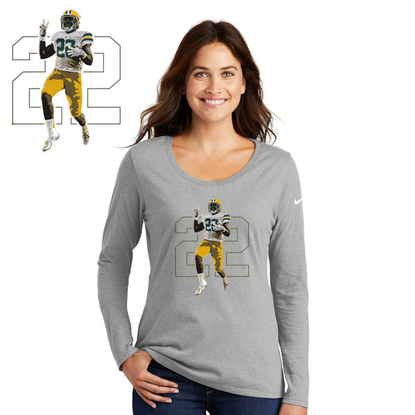 FeedDex - NKBQ5235 Nike Ladies Core Cotton Long Sleeve Scoop Neck Tee (1)