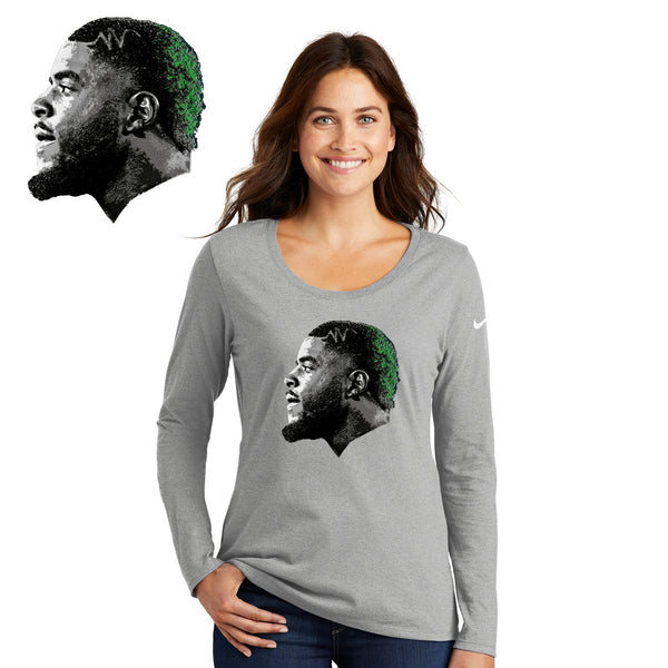 FeedDex - NKBQ5235 Nike Ladies Core Cotton Long Sleeve Scoop Neck Tee (2)