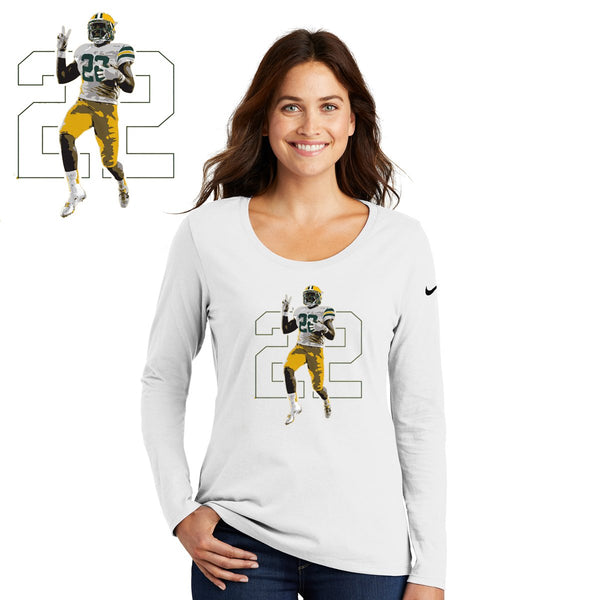 FeedDex - NKBQ5235 Nike Ladies Core Cotton Long Sleeve Scoop Neck Tee (1)