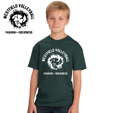 Rocks Volleyball - PC54Y-c Port & Company® - Youth Core Cotton Tee