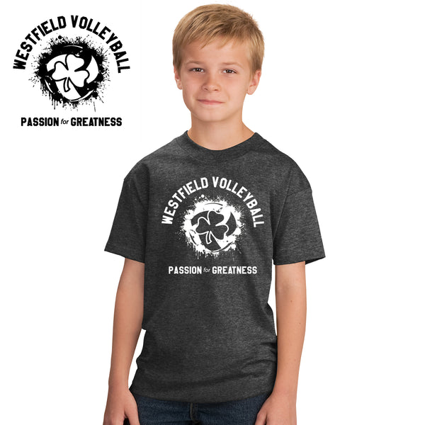 Rocks Volleyball - PC54Y-c Port & Company® - Youth Core Cotton Tee