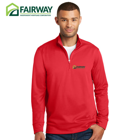 Fairway (red) - PC590Q Port & Company® Performance Fleece 1/4-Zip Pullover Sweatshirt