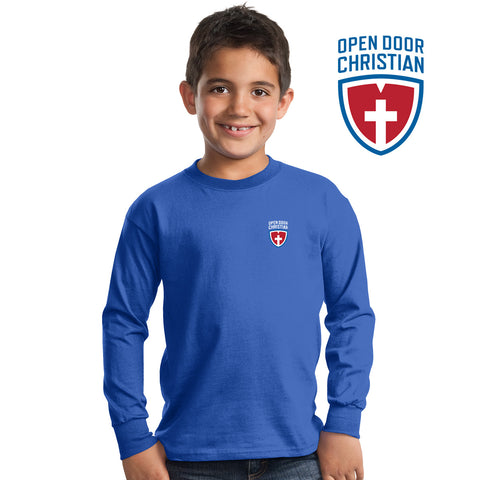 Open Door - PC61YLS Port & Company® - Youth Long Sleeve Essential Tee