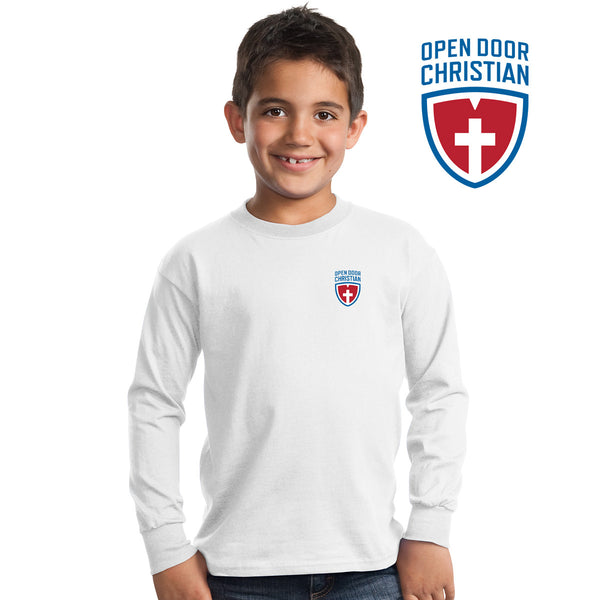 Open Door - PC61YLS Port & Company® - Youth Long Sleeve Essential Tee