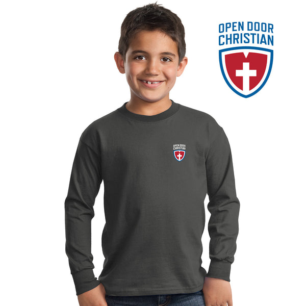 Open Door - PC61YLS Port & Company® - Youth Long Sleeve Essential Tee