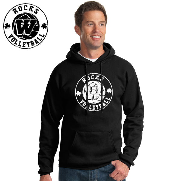 Rocks Volleyball - PC78H-b Port & Company® - Core Fleece Pullover Hooded Sweatshirt