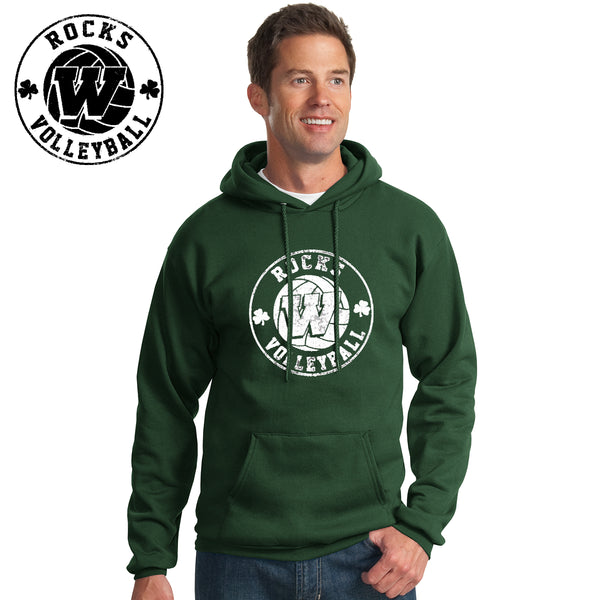 Rocks Volleyball - PC78H-b Port & Company® - Core Fleece Pullover Hooded Sweatshirt