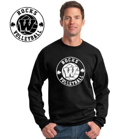Rocks Volleyball - PC78-b Port & Company® - Core Fleece Crewneck Sweatshirt