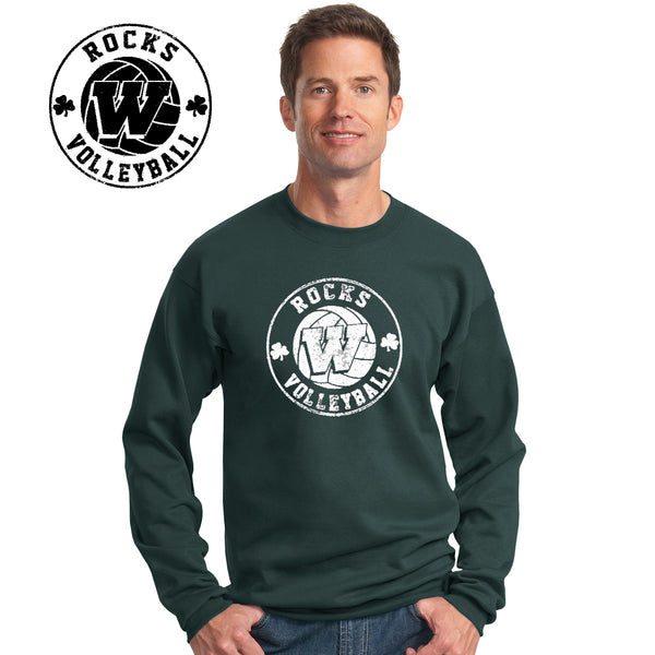 Rocks Volleyball - PC78-b Port & Company® - Core Fleece Crewneck Sweatshirt