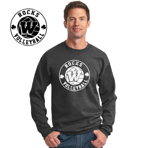 Rocks Volleyball - PC78-b Port & Company® - Core Fleece Crewneck Sweatshirt