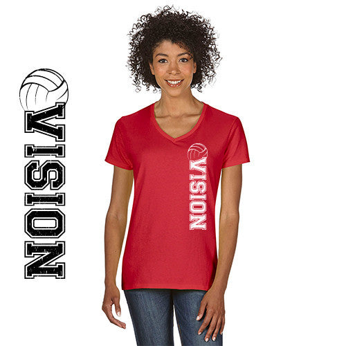 5V00L - Gildan® Ladies Heavy Cotton™ V-Neck T-Shirt