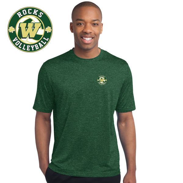 Rocks Volleyball - ST360-a Sport-Tek® Heather Contender™ Tee