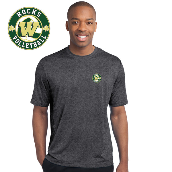 Rocks Volleyball - ST360-a Sport-Tek® Heather Contender™ Tee