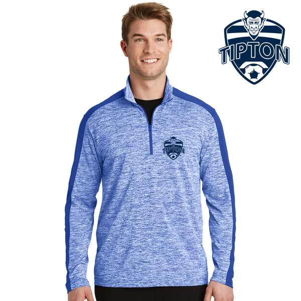 Tipton Soccer 3 - ST397 Sport-Tek® PosiCharge® Electric Heather Colorblock 1/4-Zip Pullover