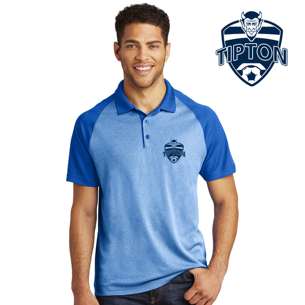 Tipton Soccer 3 - ST641 Sport-Tek® PosiCharge® RacerMesh® Raglan Heather Block Polo