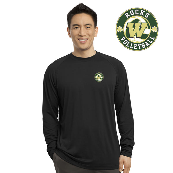 Rocks Volleyball - ST700LS-a Sport-Tek® Long Sleeve Ultimate Performance Crew