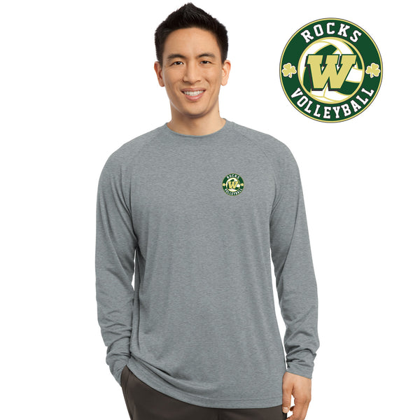 Rocks Volleyball - ST700LS-a Sport-Tek® Long Sleeve Ultimate Performance Crew