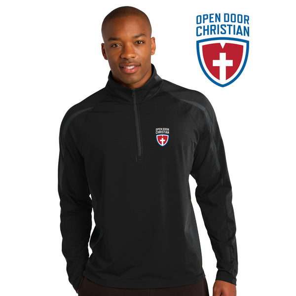 Open Door - ST851 Sport-Tek® Sport-Wick® Stretch 1/2-Zip Colorblock Pullover