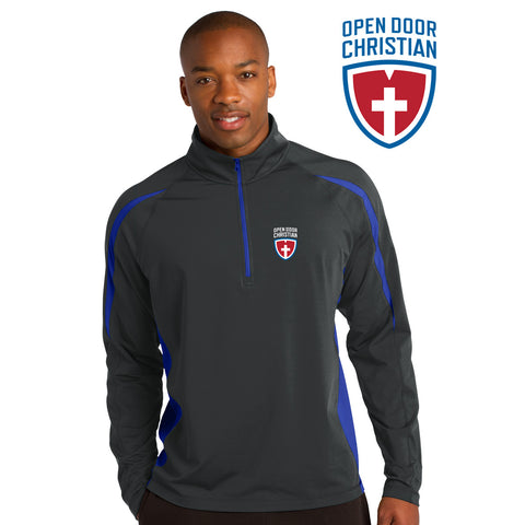 Open Door - ST851 Sport-Tek® Sport-Wick® Stretch 1/2-Zip Colorblock Pullover