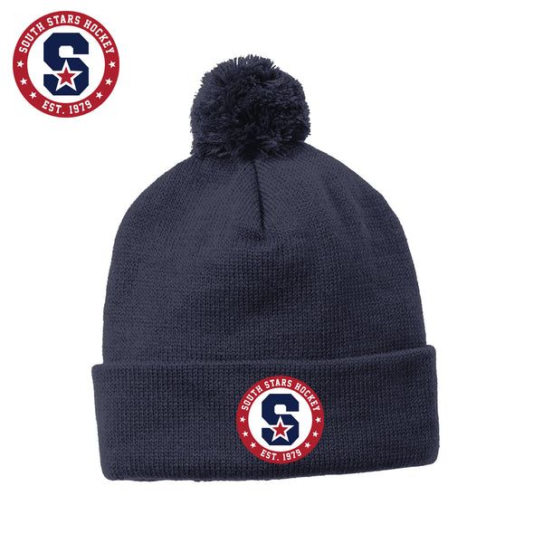 South Stars Hockey - STC37 Sport-Tek ® Solid Pom Pom Beanie